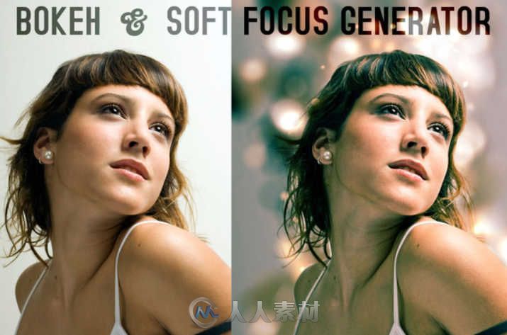 唯美模糊虛化背景藝術特效PS動作 Creativemarket Bokeh & Soft Focus Generator Actions 215592