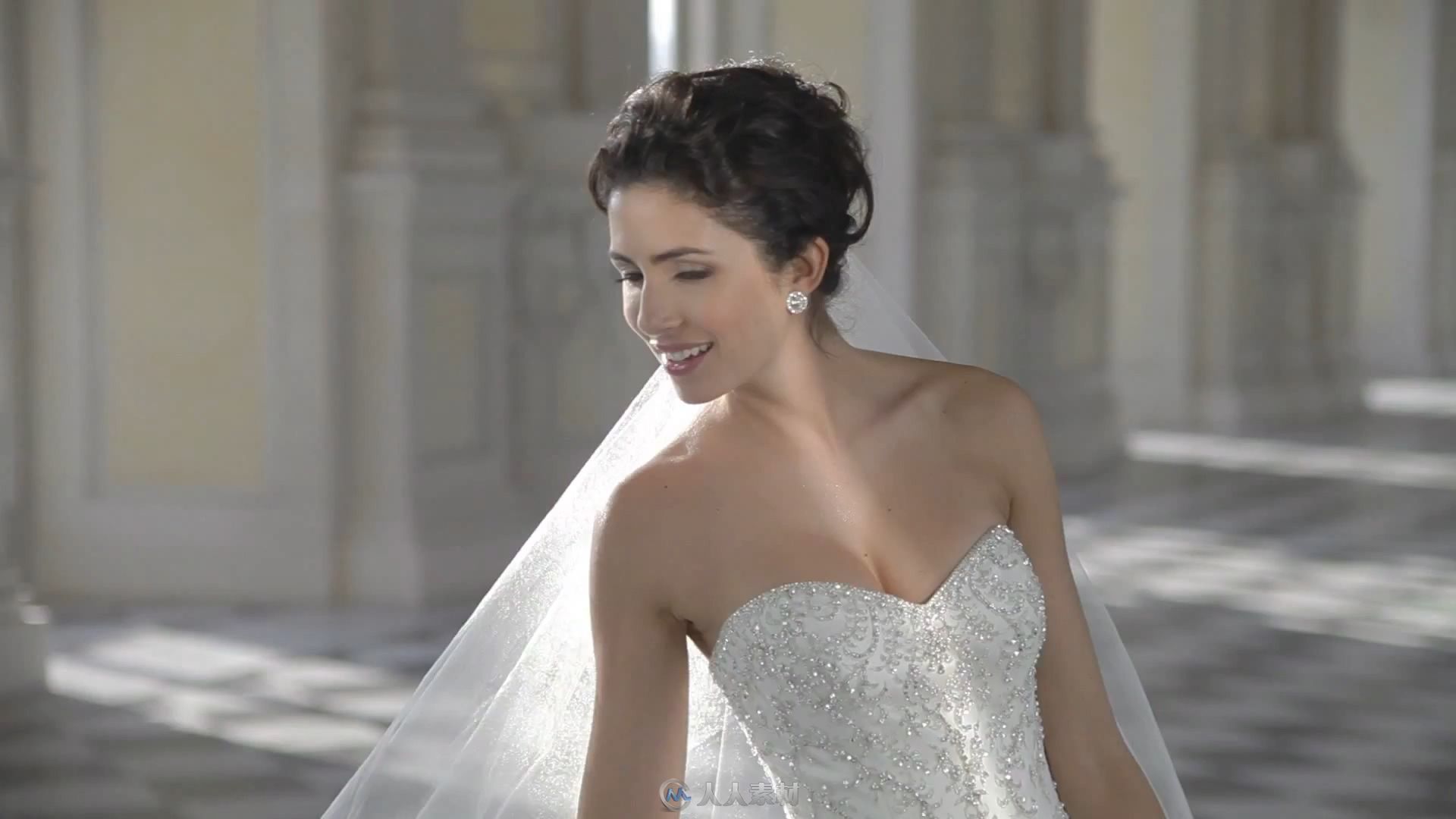 婚纱美女服装展示美丽新娘宣传片蒂米琪婚紗高清实拍视频素材