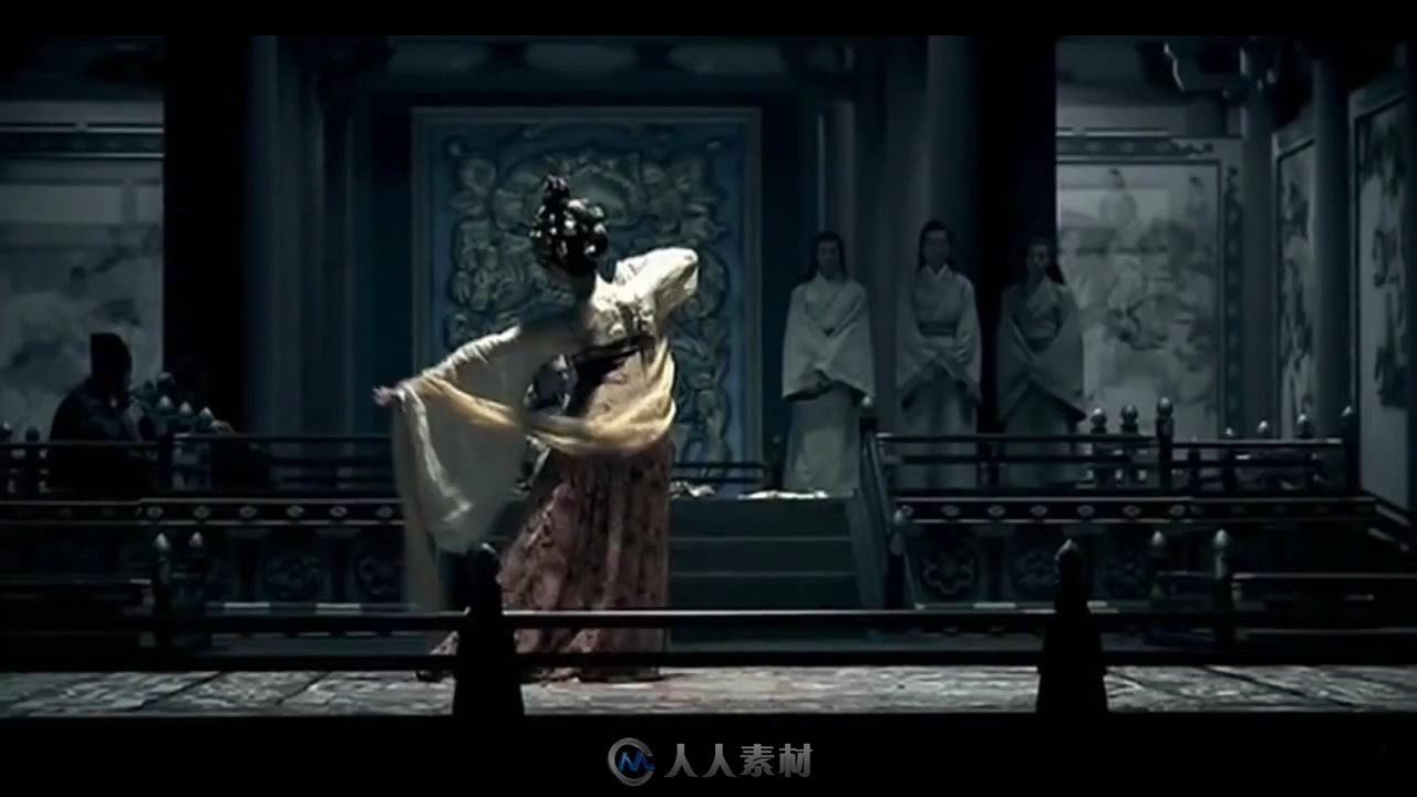 西安历史长安古城唐三彩宫廷舞蹈仿古城墙南门