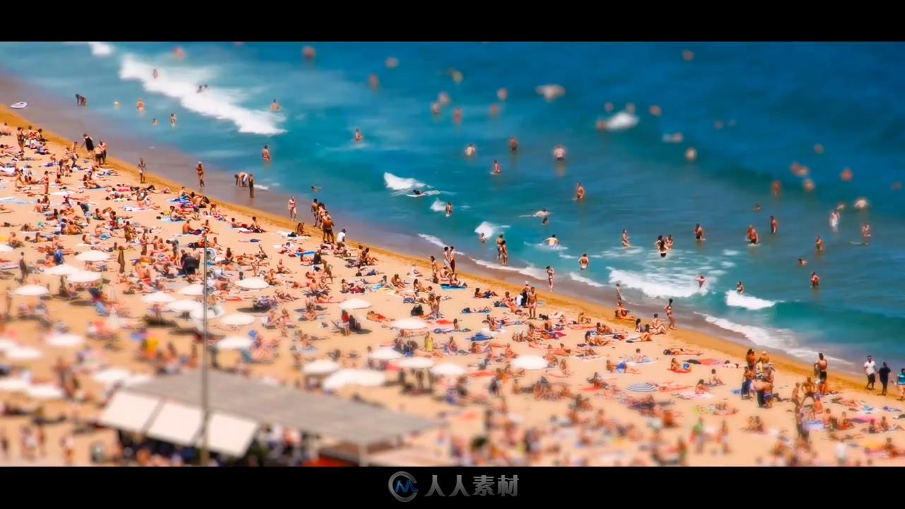 加速摄影夏天的巴塞罗那高清实拍视频素材