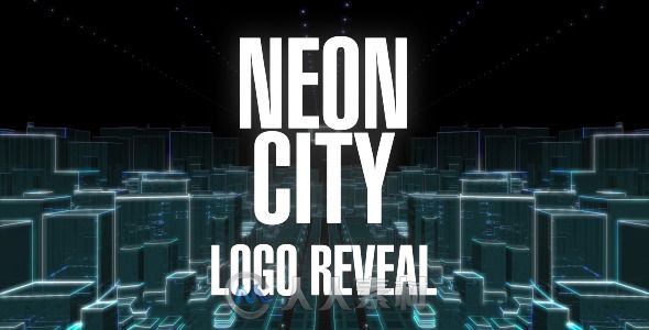 霓虹灯城市Logo演绎动画AE模板 Videohive Neon City Logo Reveal 3407858