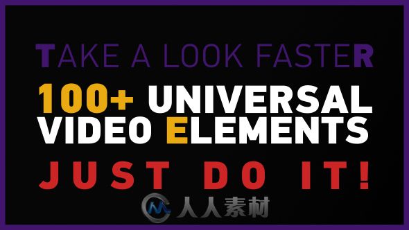 100组超实用标题动画AE模板合辑 Videohive 100+ Universal Video Elements Pack 14899237