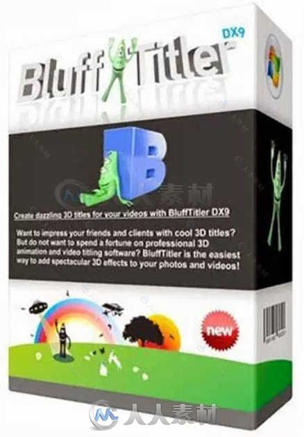 BluffTitler Pro三维标题动画制作软件V12.2.0.6版 BluffTitler Pro 12.2.0.6 MegaPack