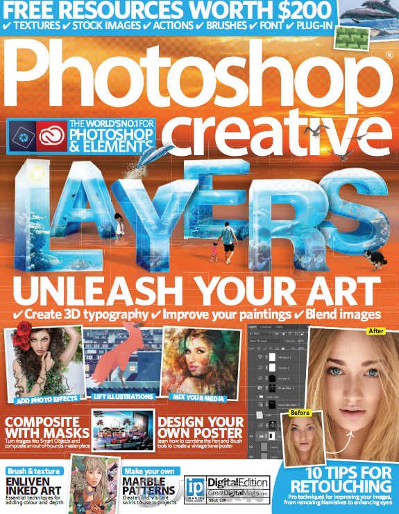 Photoshop创意杂志2016年第138期 PHOTOSHOP CREATIVE ISSUE 138 2016