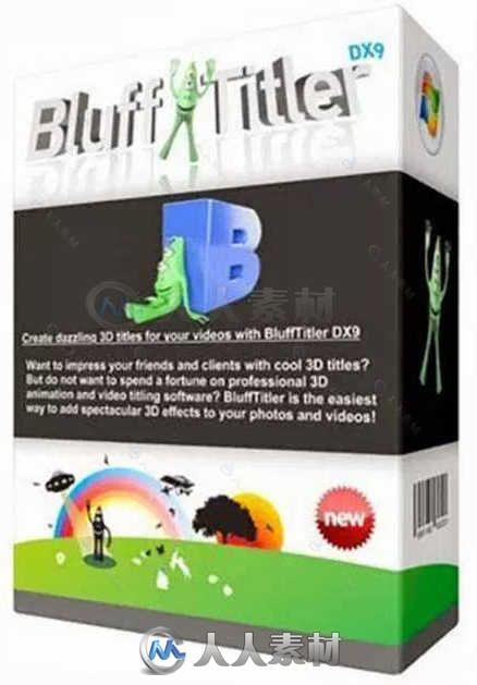 BluffTitler Pro三维标题动画制作软件V12.3.0.0版 BluffTitler Pro V12.3.0.0 MegaPack
