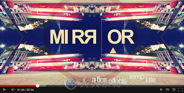 镜面对称艺术特效包装动画AE模板 Videohive Mirror Titles 5615316
