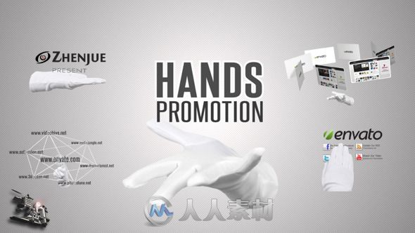 多样手势促销宣传展示动画AE模板 Videohive Hands Promotion Pack 3738224