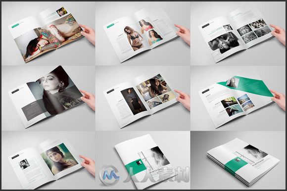 组合册子indesign排版模板Portfolio Brochure  Template