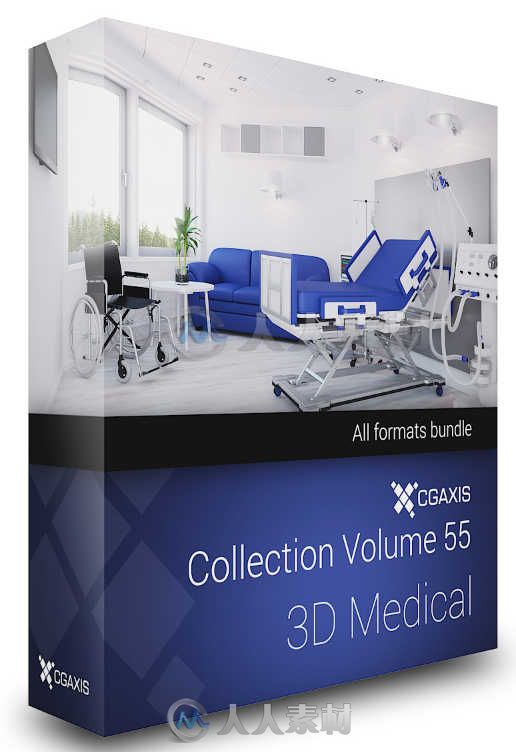 26组医疗器械医院设施3D模型合辑 CGAXIS MODELS VOLUME 55 3D MEDICAL
