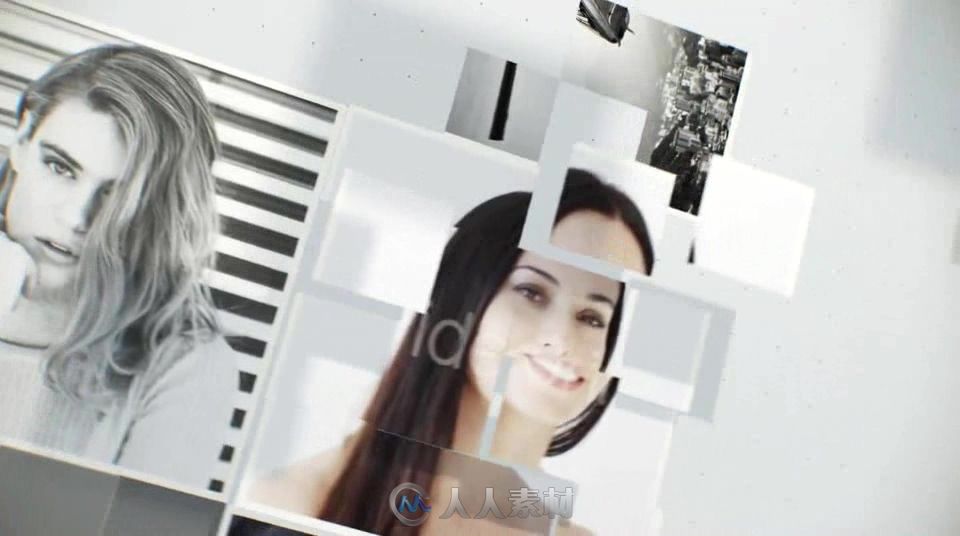 3D照片拼贴汇聚照片墙幻灯片AE模板 Videoh