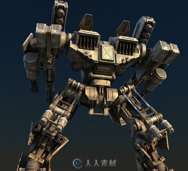 高精机甲战士机器人3D模型