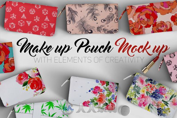 化妆包平面展示设计PSD模板Makeup Pouch Mockup.zip