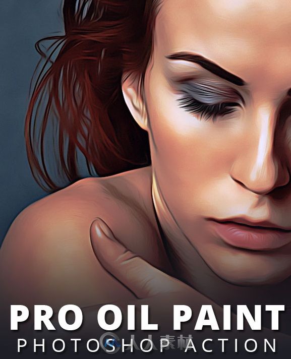 高级油画特效PS动作Pro Oil Paint Photoshop 