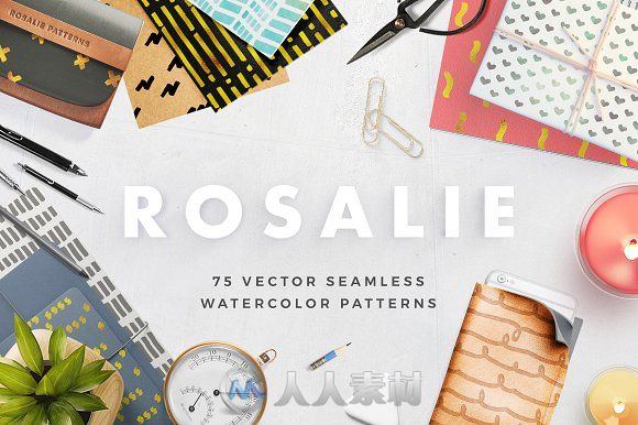 罗莎莉无缝水彩画AI模板Rosalie Seamless Watercolor Patterns8 / 作者:doer / 帖子ID:16720972,3690985