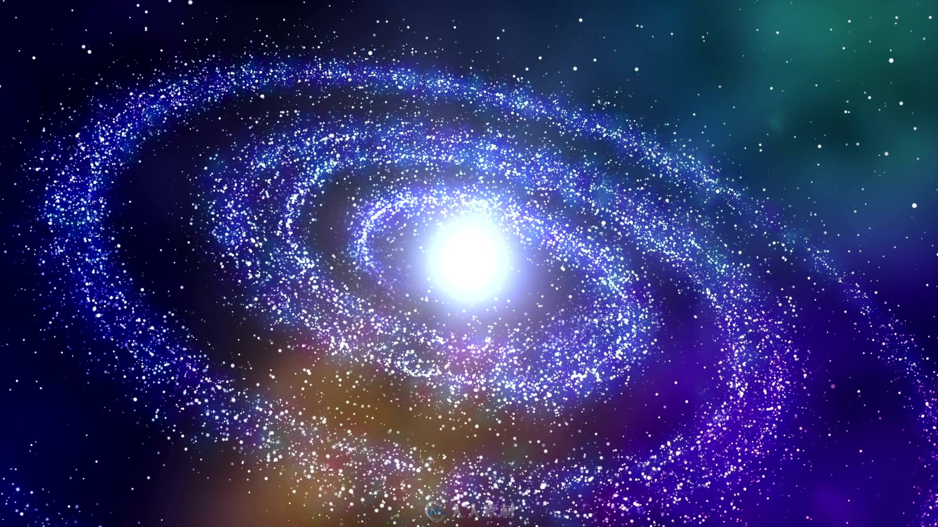 动感彩色梦幻银河系星云视频素材 - 视频素材 