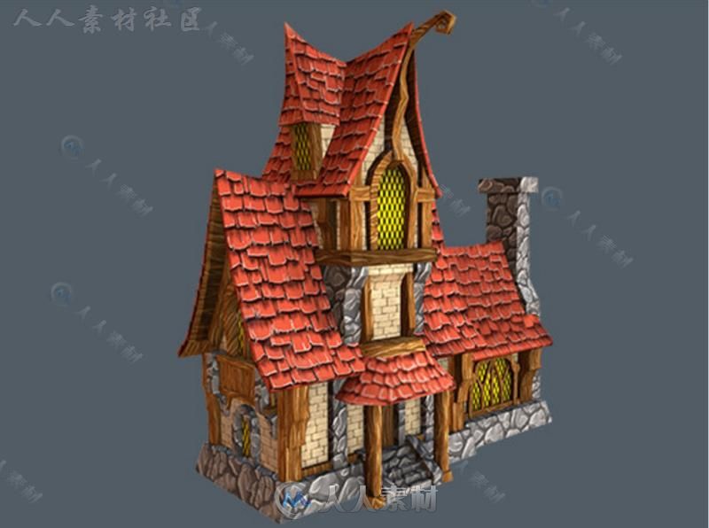 童话房子幻想环境3D模型Unity游戏素材资源 - 
