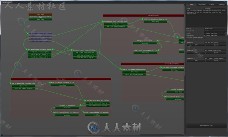 强大的视觉编辑器对话树工具Unity游戏素材资