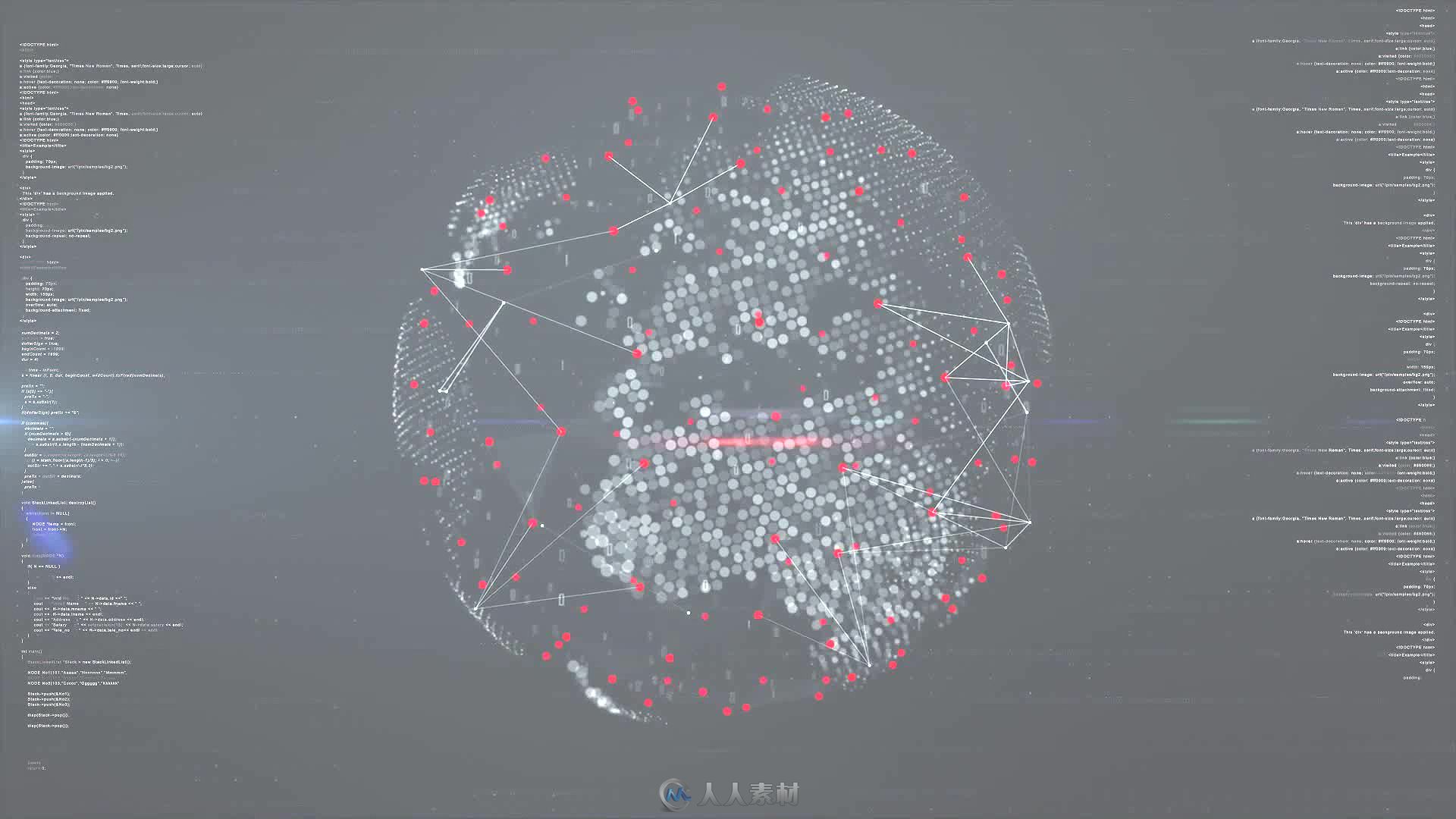 创意炫酷数字科技点线链接地图动画展示幻灯片