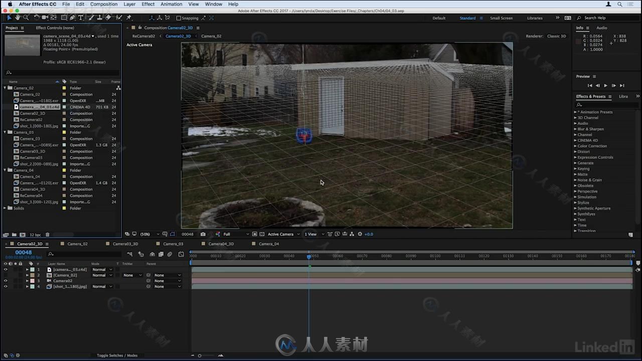 AE中3D跟踪与合成技术训练视频教程 3D Tracking and After Effects Compositing