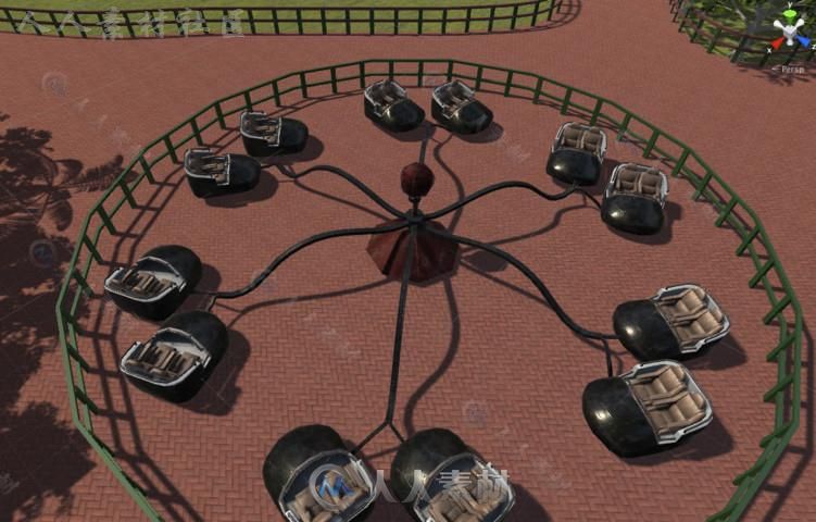 现代完整动画主题公园环境3D模型Unity游戏素材资源