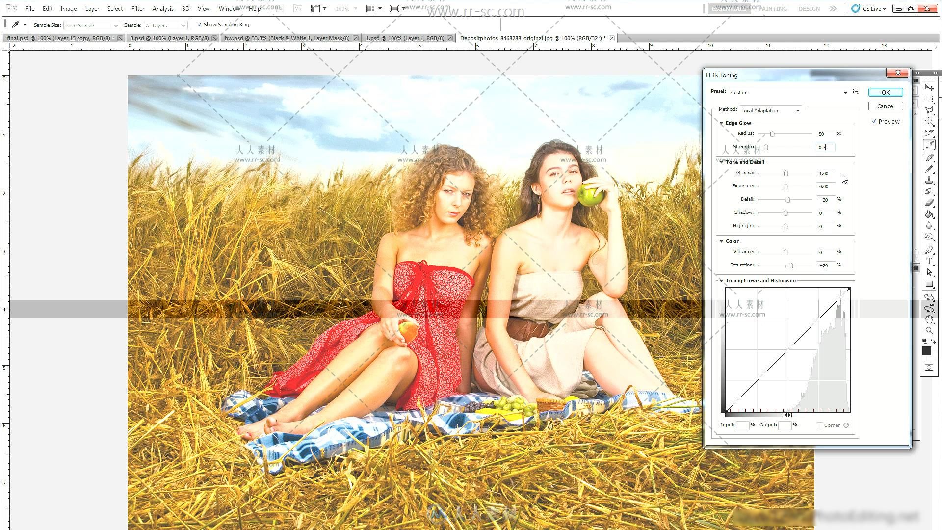 Photoshop照片修饰颜色调整视频教程