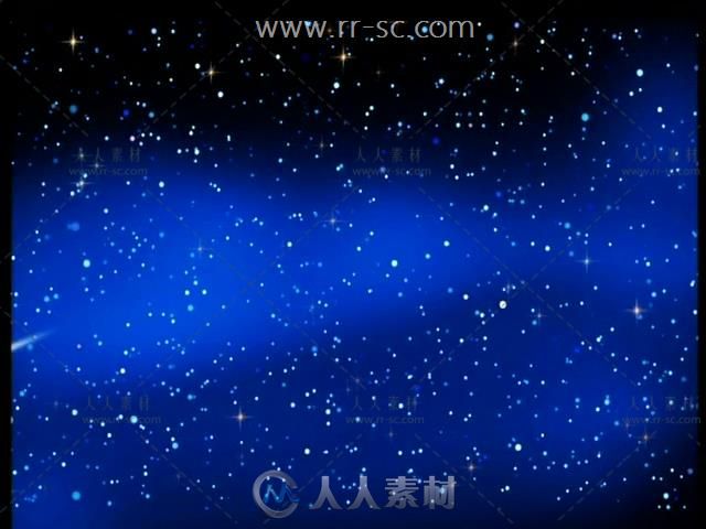 蓝色浪漫星空流星雨背景视频素材