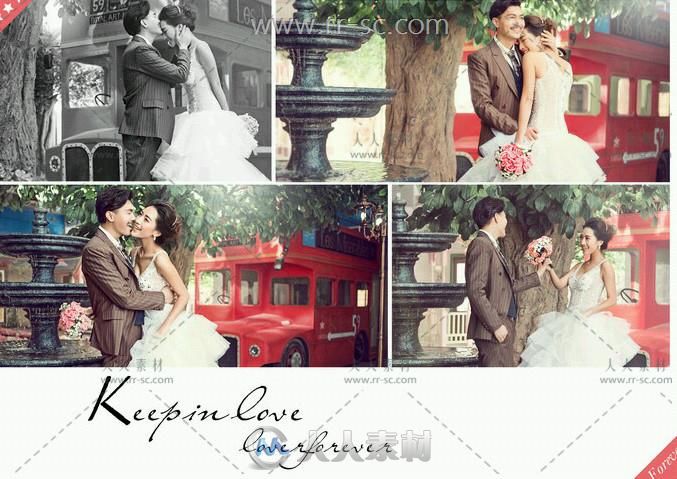 《爱在心里》韩式婚纱相册PSD模板