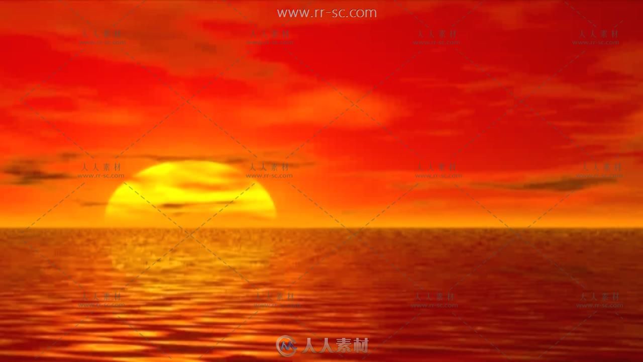 9组阳光照射云层海面通用片头片尾视频素材