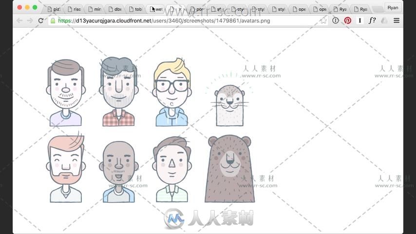 Illustrator设计卡通人像视频教程