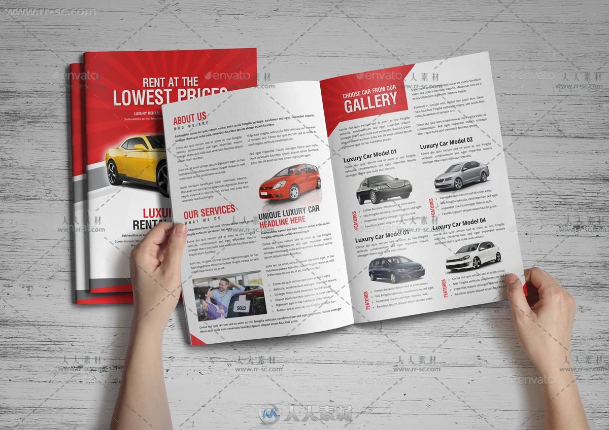 豪华汽车销售租赁宣传册设计indesign模板