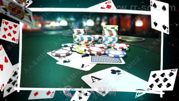 扑克牌游戏宣传动画AE模板