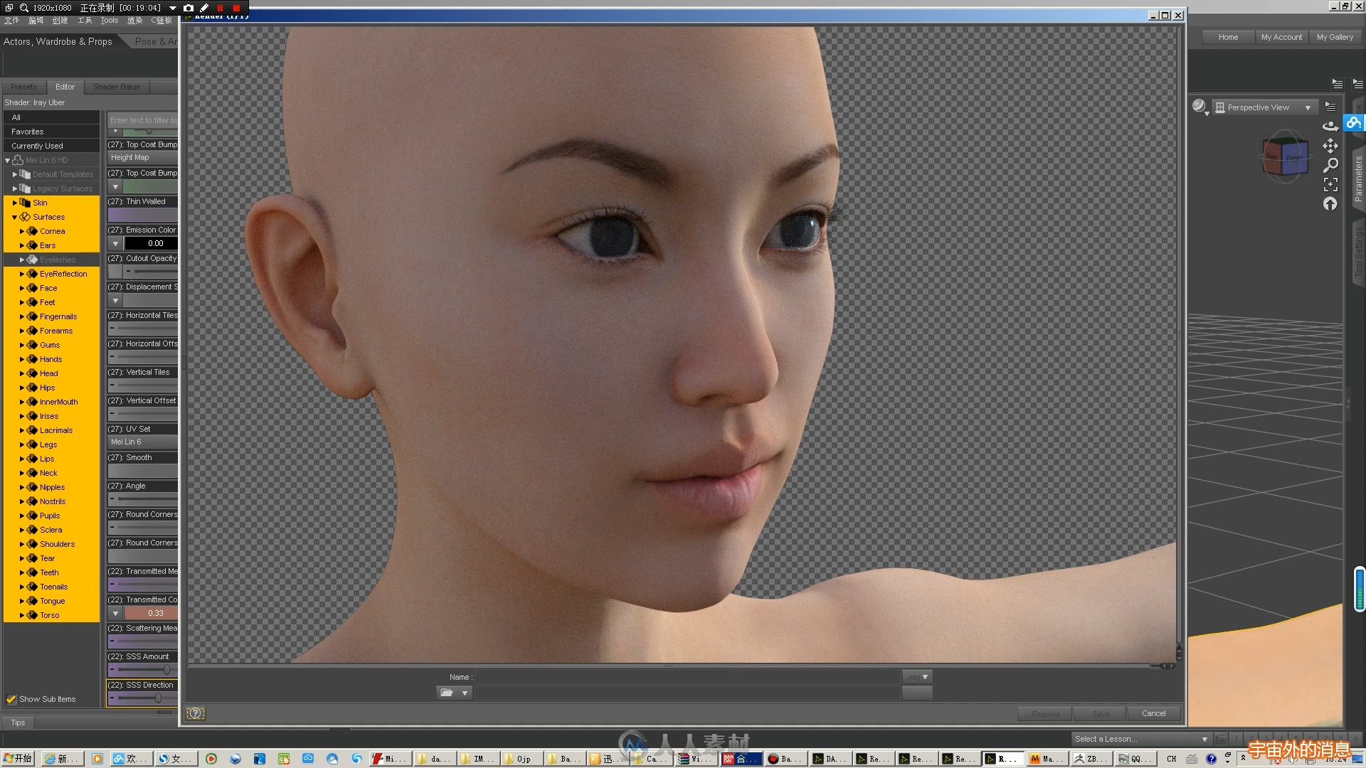 DAZ3d人物角色模型渲染中文教程