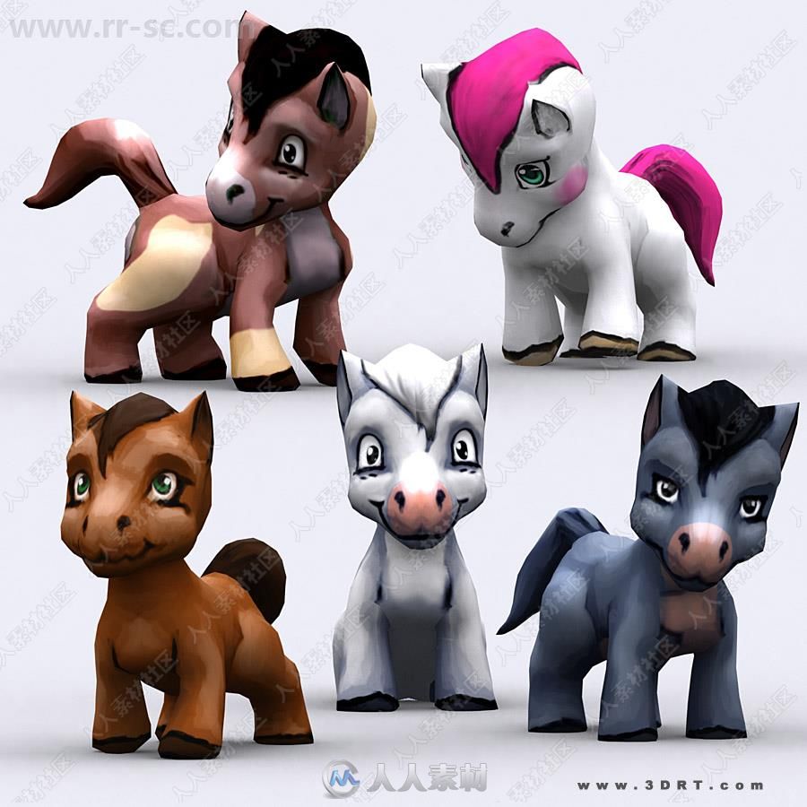 3DRT动物模型动画包合集 包含多种格式模型动画