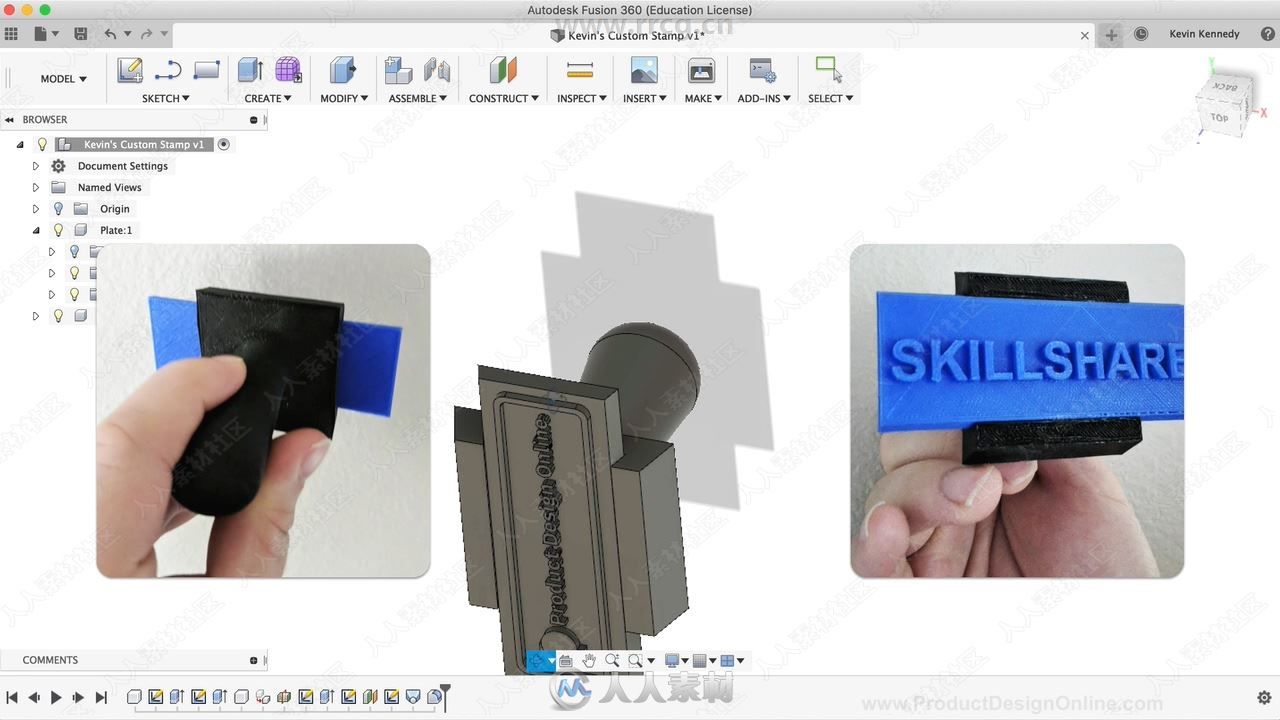 Fusion 360中3D打印设计关键步骤视频教程