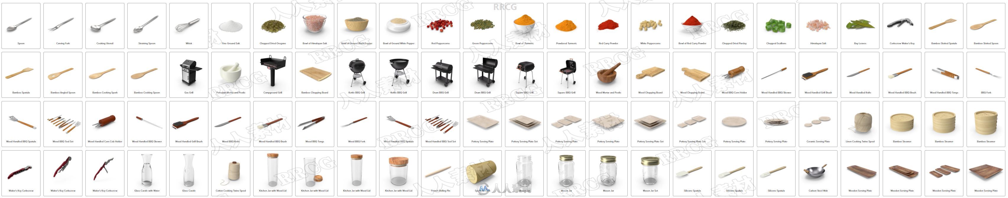 350组厨房用品厨具相关PSD模板平面素材合集