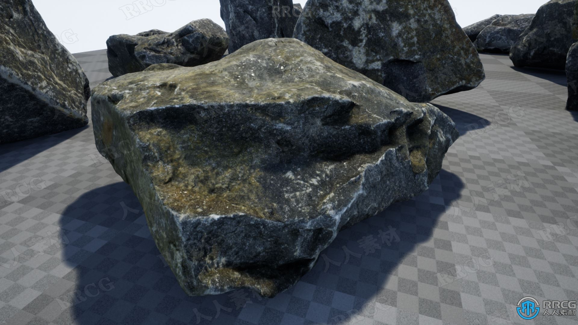 20张照片扫描逼真岩石Unreal Engine游戏素材资源