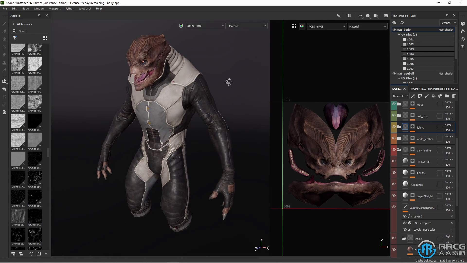 Zbrush游戏电影高级外星角色雕刻制作流程视频教程