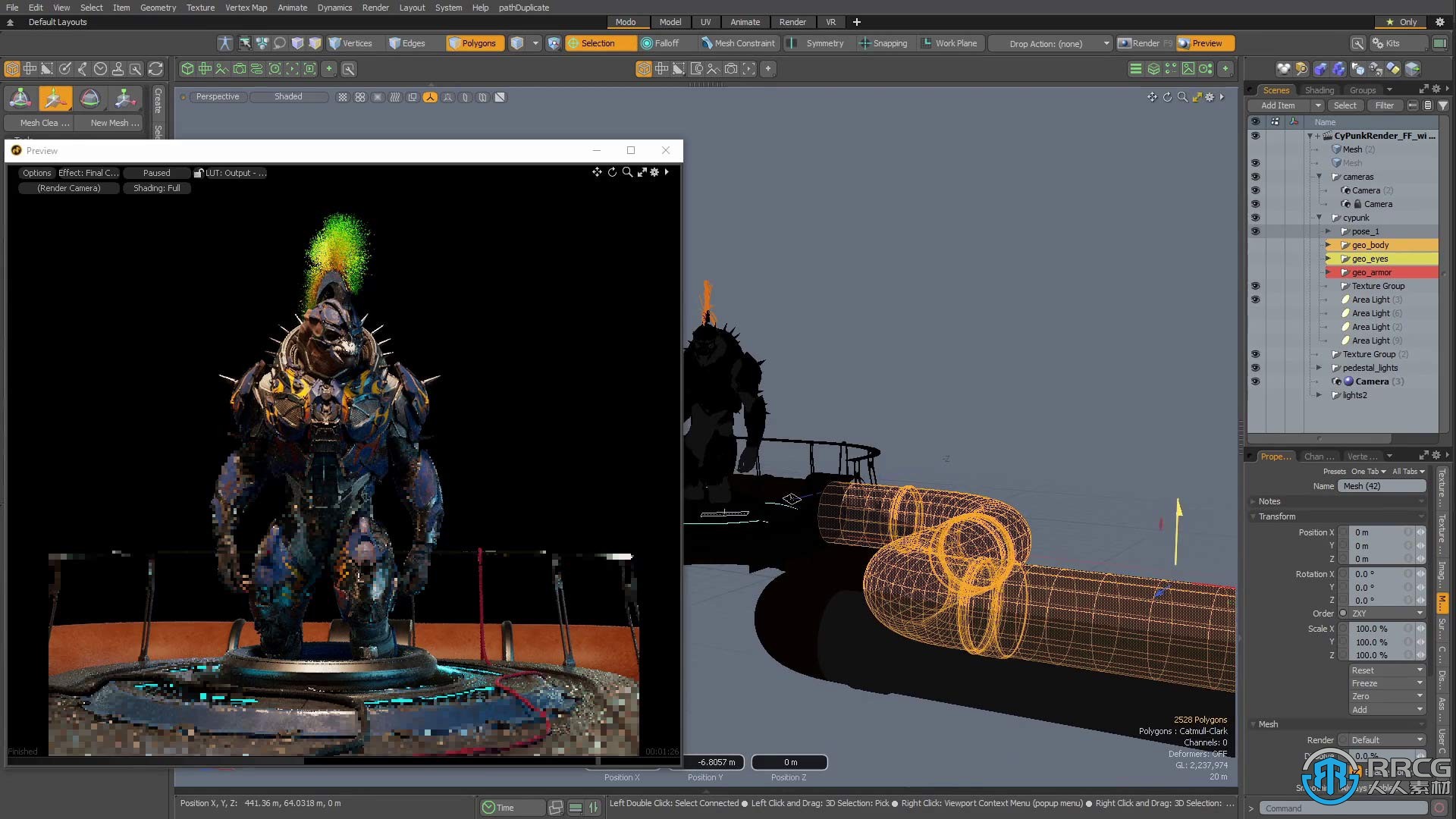 Zbrush游戏电影高级外星角色雕刻制作流程视频教程