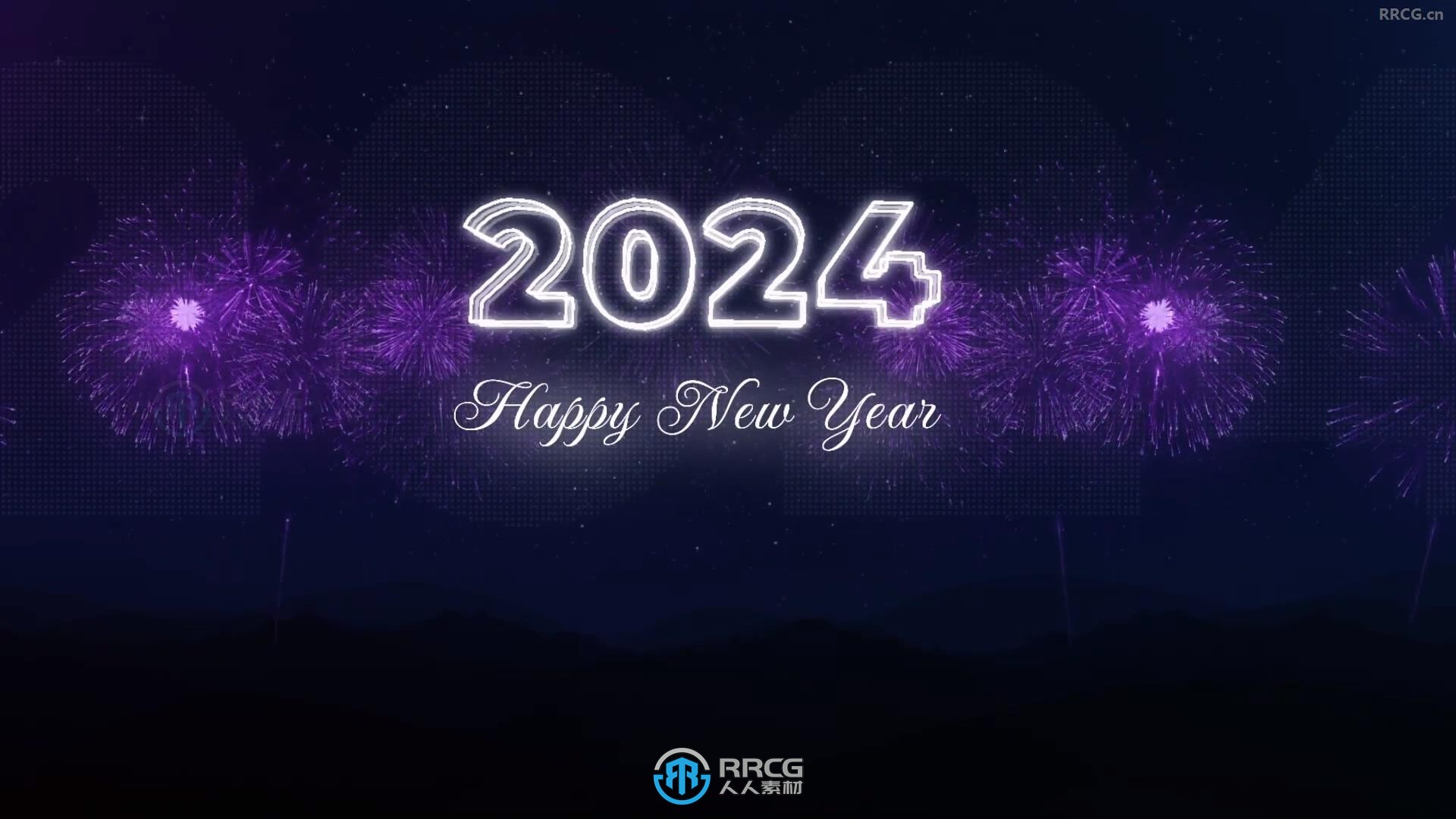 2024新年快乐祝贺宣传动画AE模板