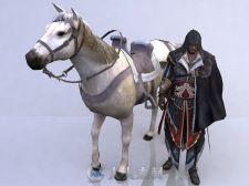 《刺客信条》男主角白马3D模型