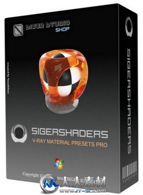 《VRay材质预设插件》SIGERSHADERS V-Ray Material Presets Pro 2.5.16 For 3ds Ma...