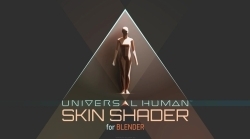 Universal Human Skin Shader人类皮肤着色器Blender插件V1.0版