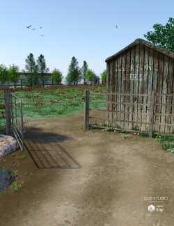 小型农庄自然绿地及设施3D模型