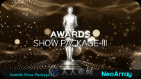 奥斯卡颁奖典礼电视包装动画AE模板 Videohive Awards Show Package III 10398335