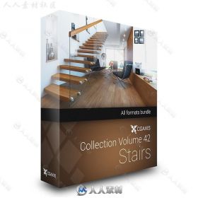 30组楼体室内家具设计3D模型合辑 CGAXIS VOL 42 STAIRS + RENDER SCENE