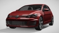 大众高尔夫7 Volkswagen golf gti 2016款汽车3D模型