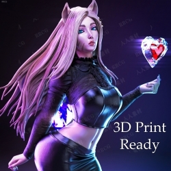 英雄联盟游戏角色阿狸3D打印模型