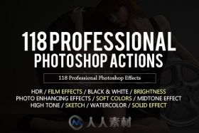 118款专业照片调色PS动作合辑118 Professional Photoshop Actions Bundle