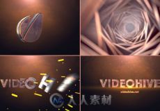 震撼旋转菱形Logo演绎动画AE模板 Videohive Cinematic Tunnel Logo Text Reveal 87...