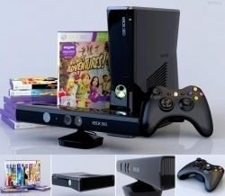 XBOX 360游戏机Kinect游戏碟3D模型